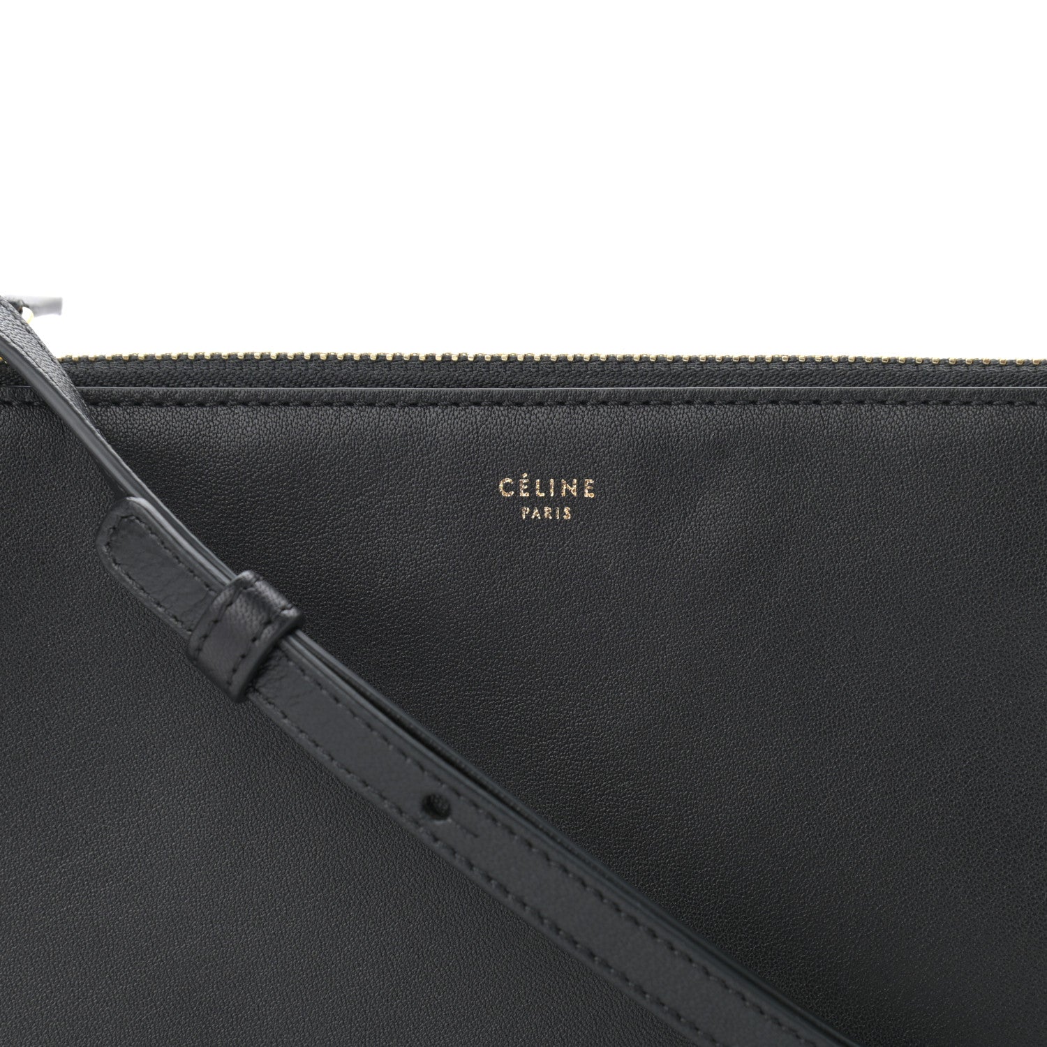 Celine Lambskin Small Trio Crossbody Bag Black 10 of 12