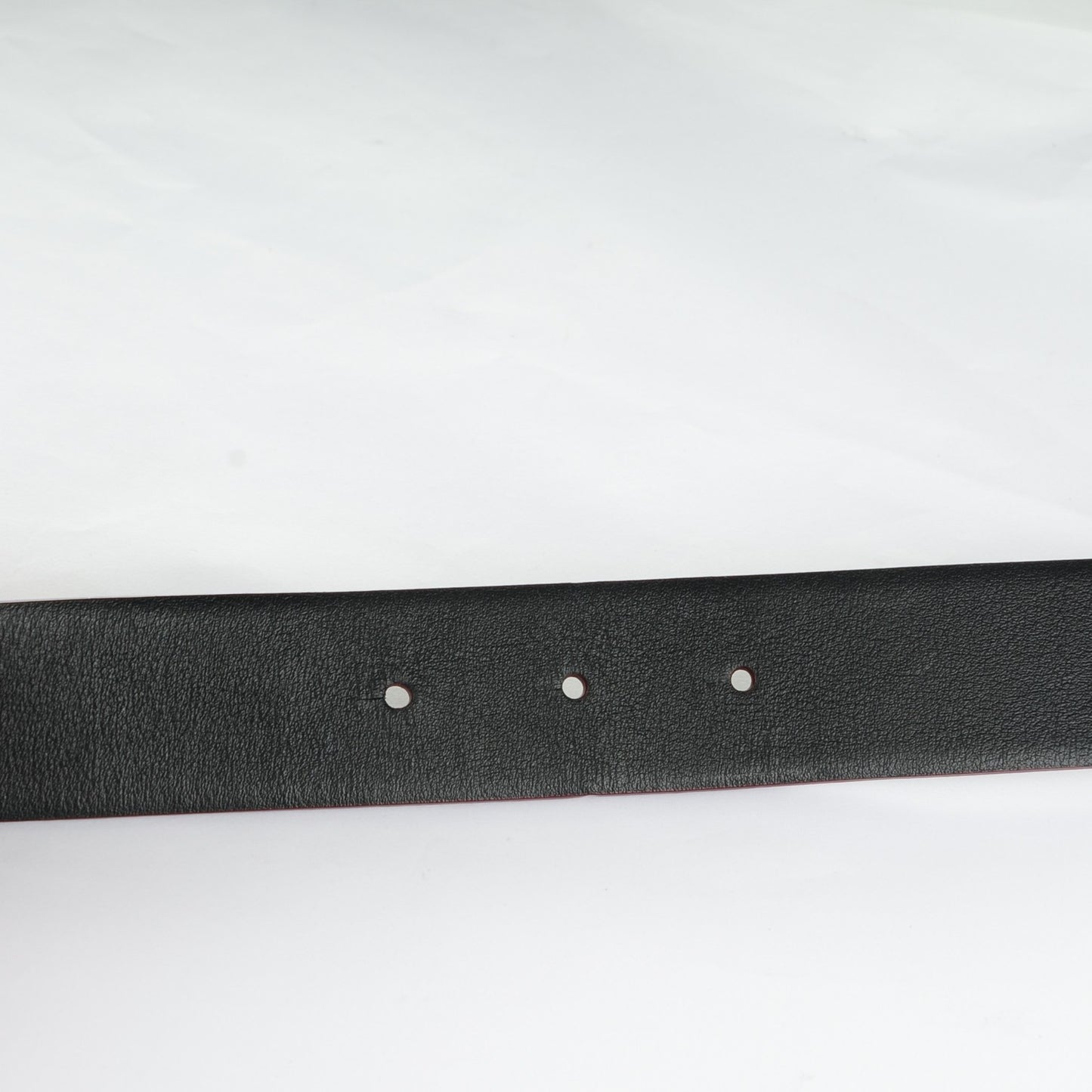 Calfskin CC Reversible Skinny Belt 85 34 Black Burgundy