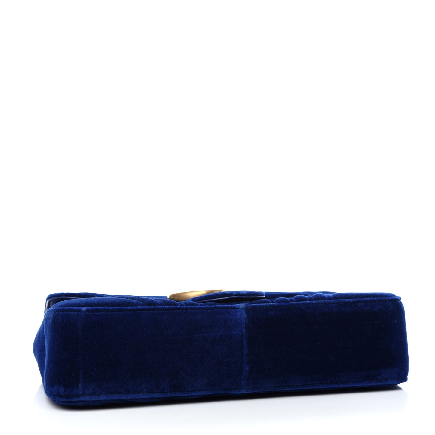 Velvet Matelasse Medium GG Marmont Shoulder Bag Cobalt Blue