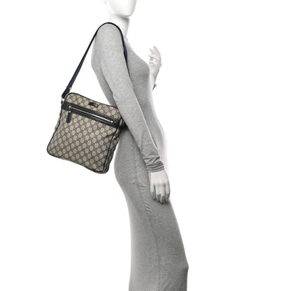 Gucci GG Plus Monogram Selleria Calfskin Medium Messenger Bag Beige Blue 2 of 14