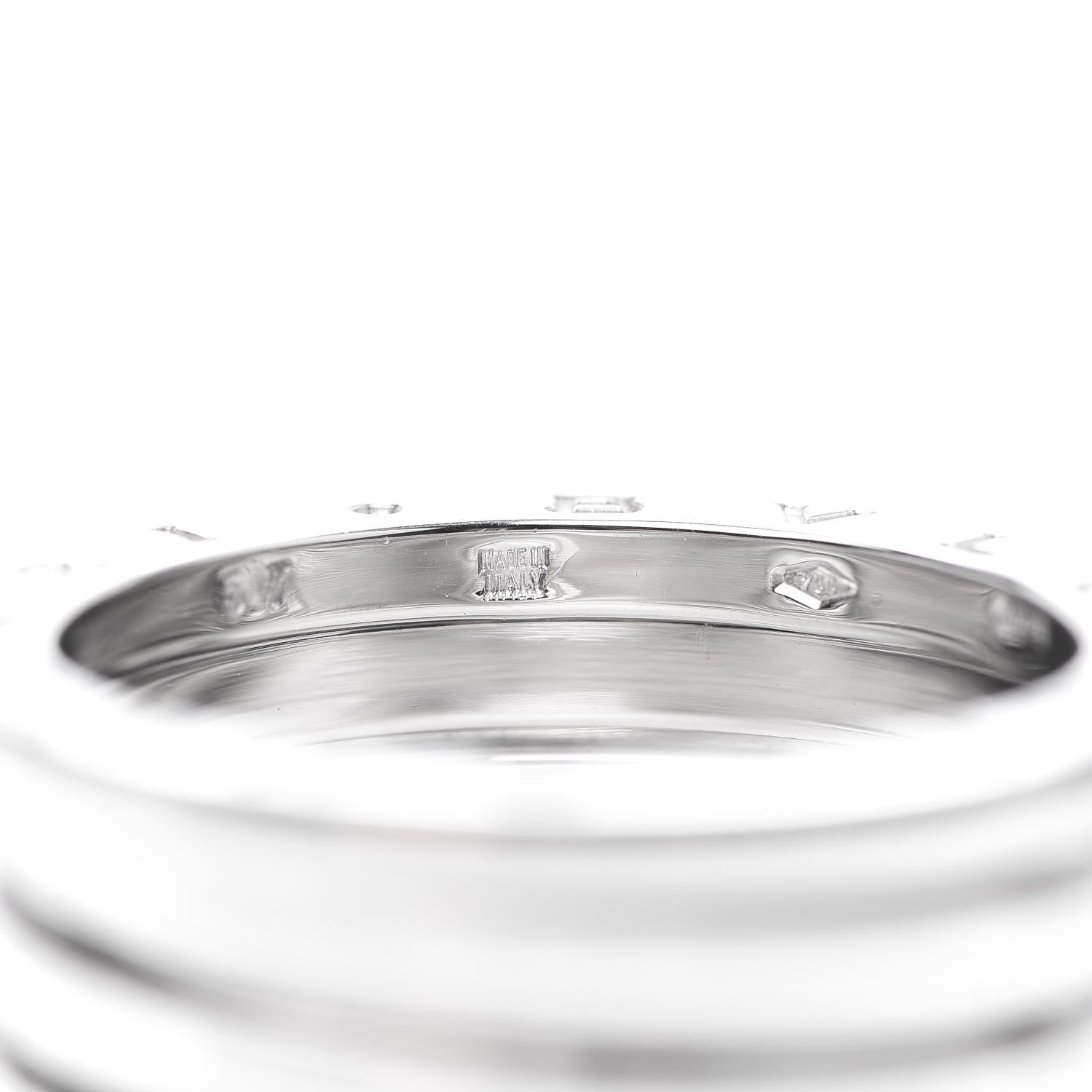 Bulgari 18K White Gold B.Zero1 4 Band Ring 57 8 6 of 6