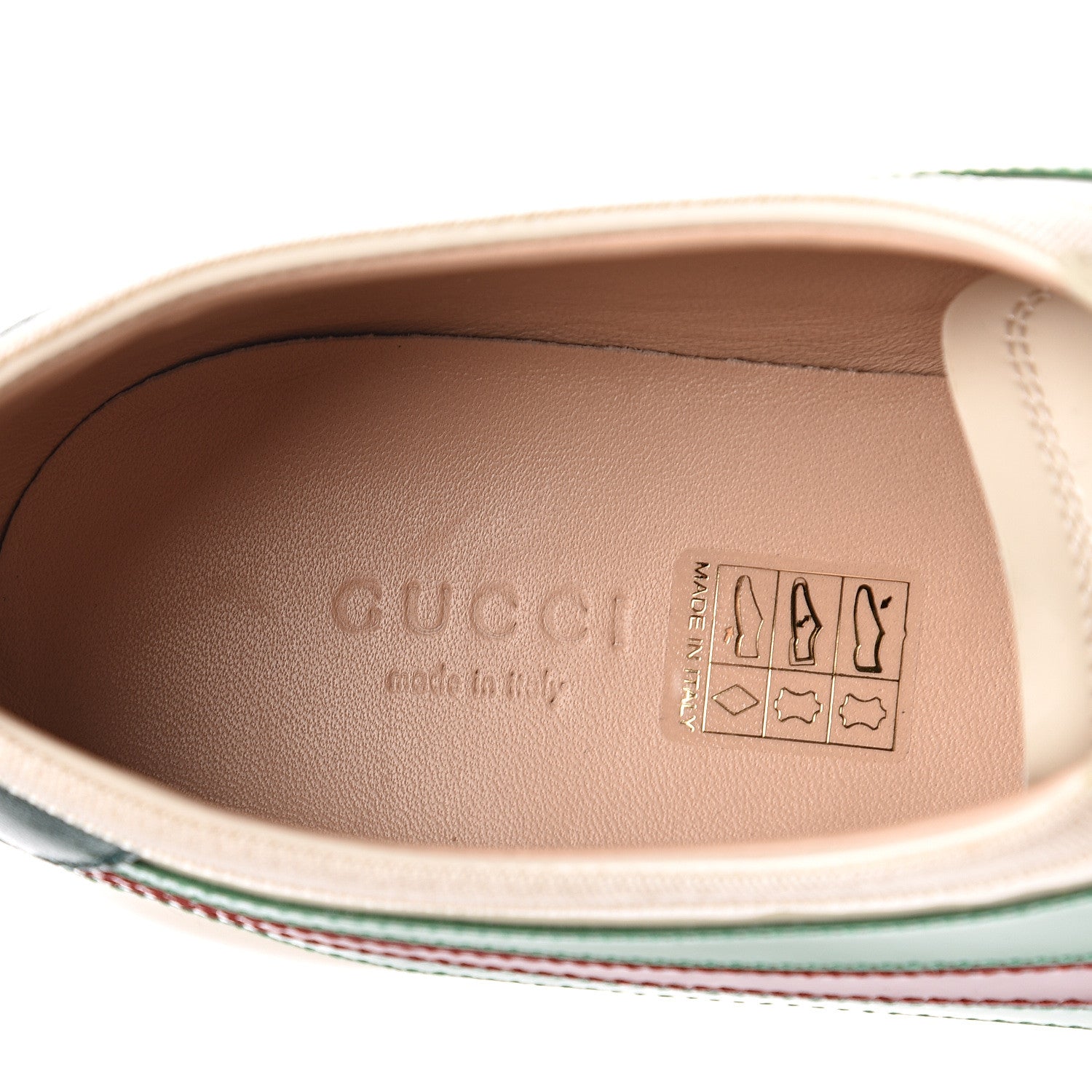 Gucci Patent Crystal Web GG Womens Falacer Sneakers 40 Mystic White New Shamarock Red 6 of 12