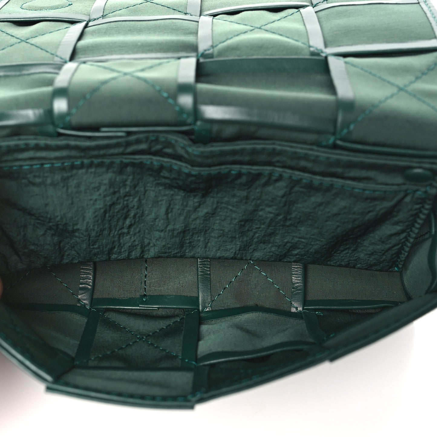 Paper Calfskin Intrecciato Cassette Belt Bag Raintree