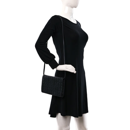 Bottega Veneta Nappa Intrecciato Crossbody Messenger Flap Black 2 of 11