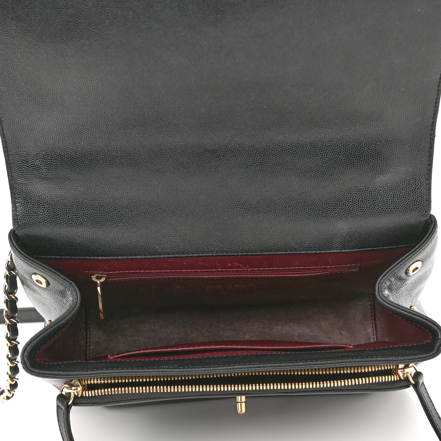 Caviar Quilted Large Business Affinity Flap Black