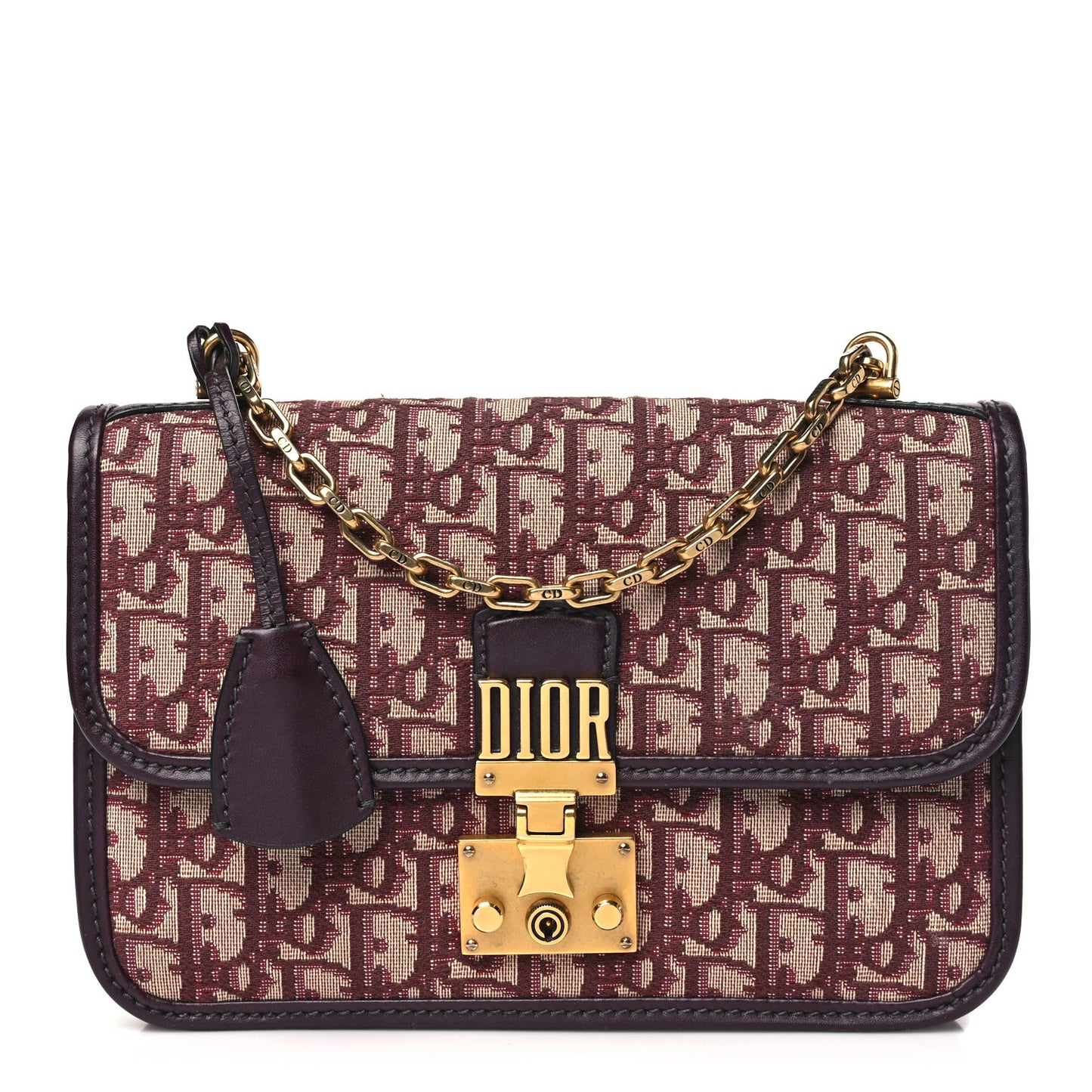 Oblique Dioraddict Flap Bag Burgundy