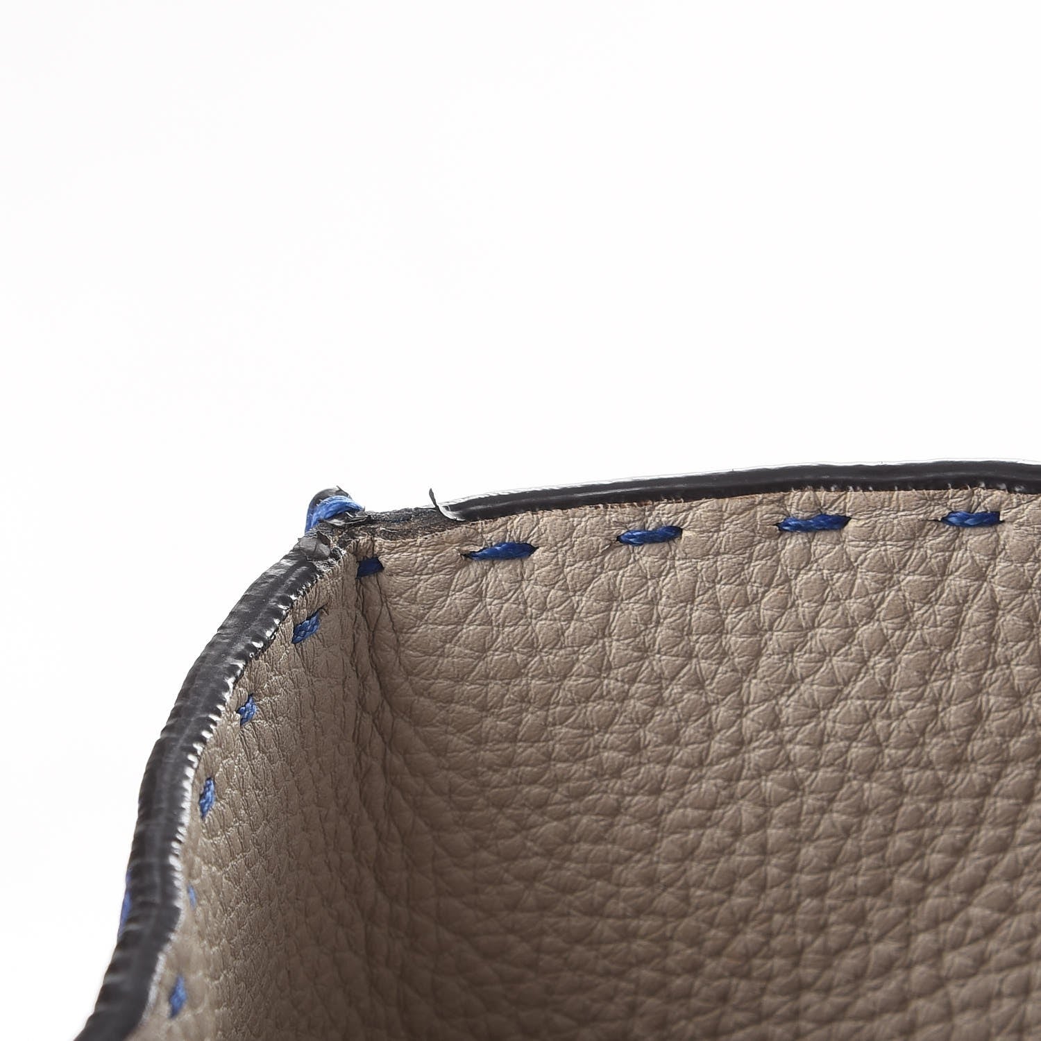 Fendi Cuoio Romano Selleria Tri-color Large Anna Bucket Bag Blue Neon 9 of 12