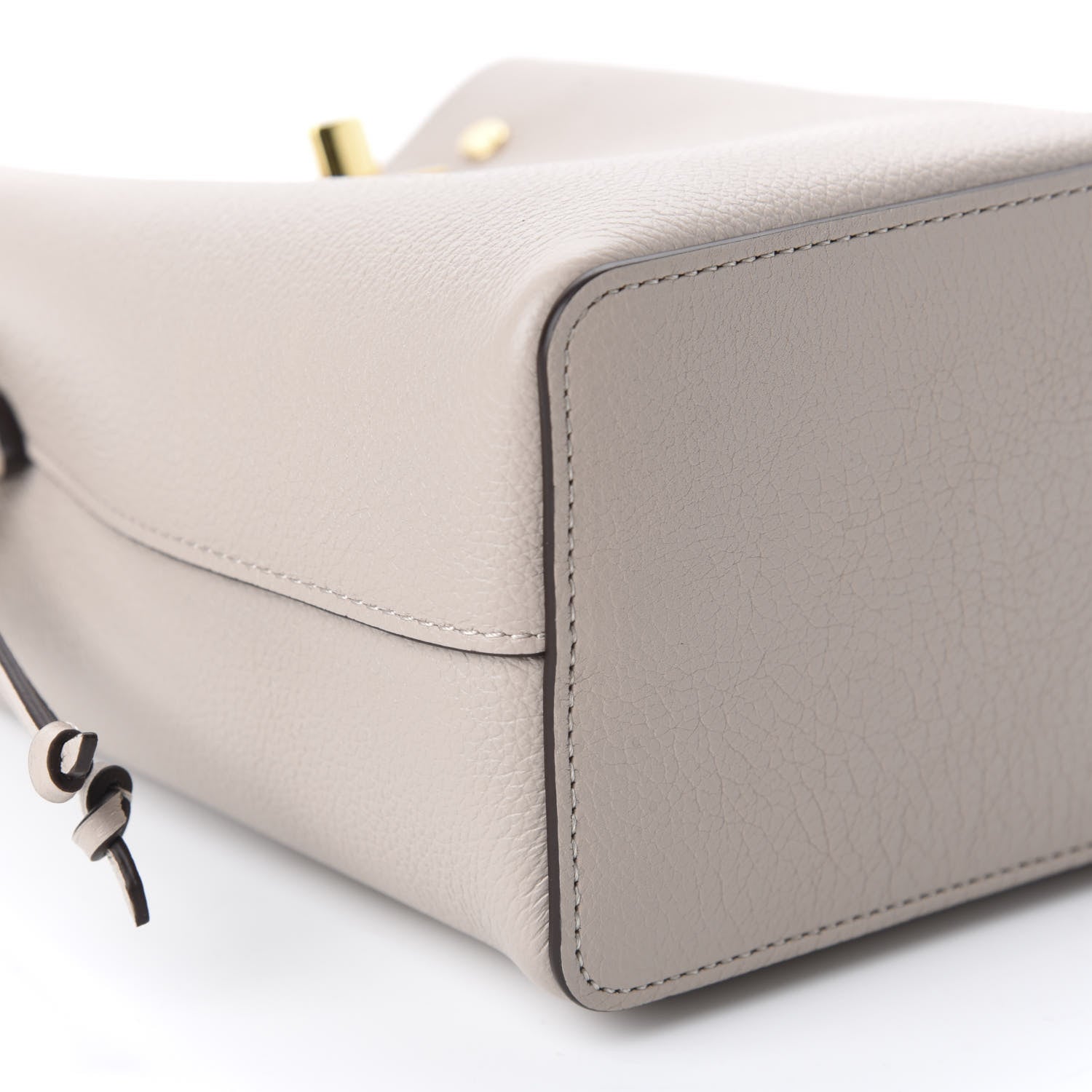 Louis Vuitton Calfskin Nano Lockme Bucket Greige 6 of 10