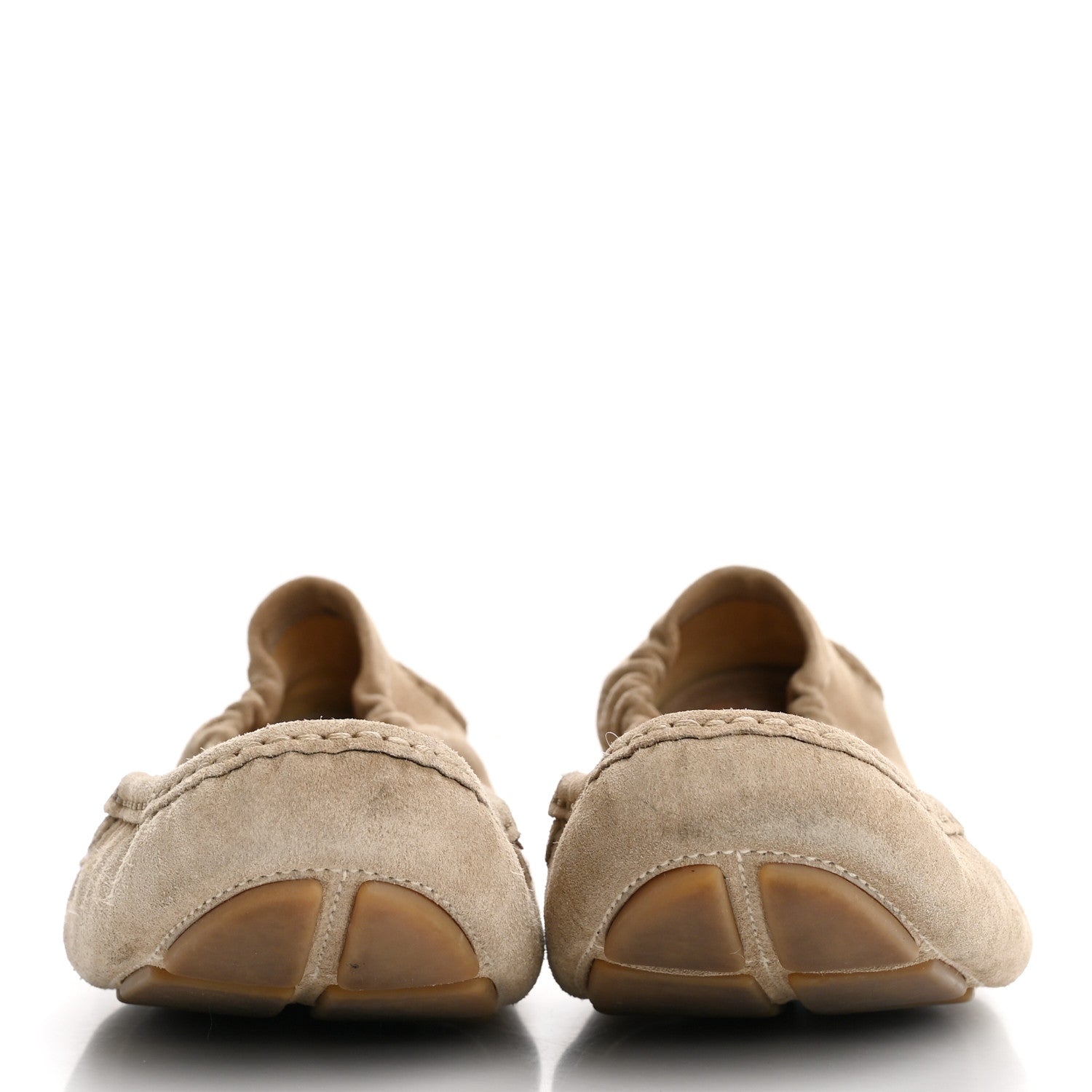Prada Suede Flats 40.5 Ecru 3 of 12