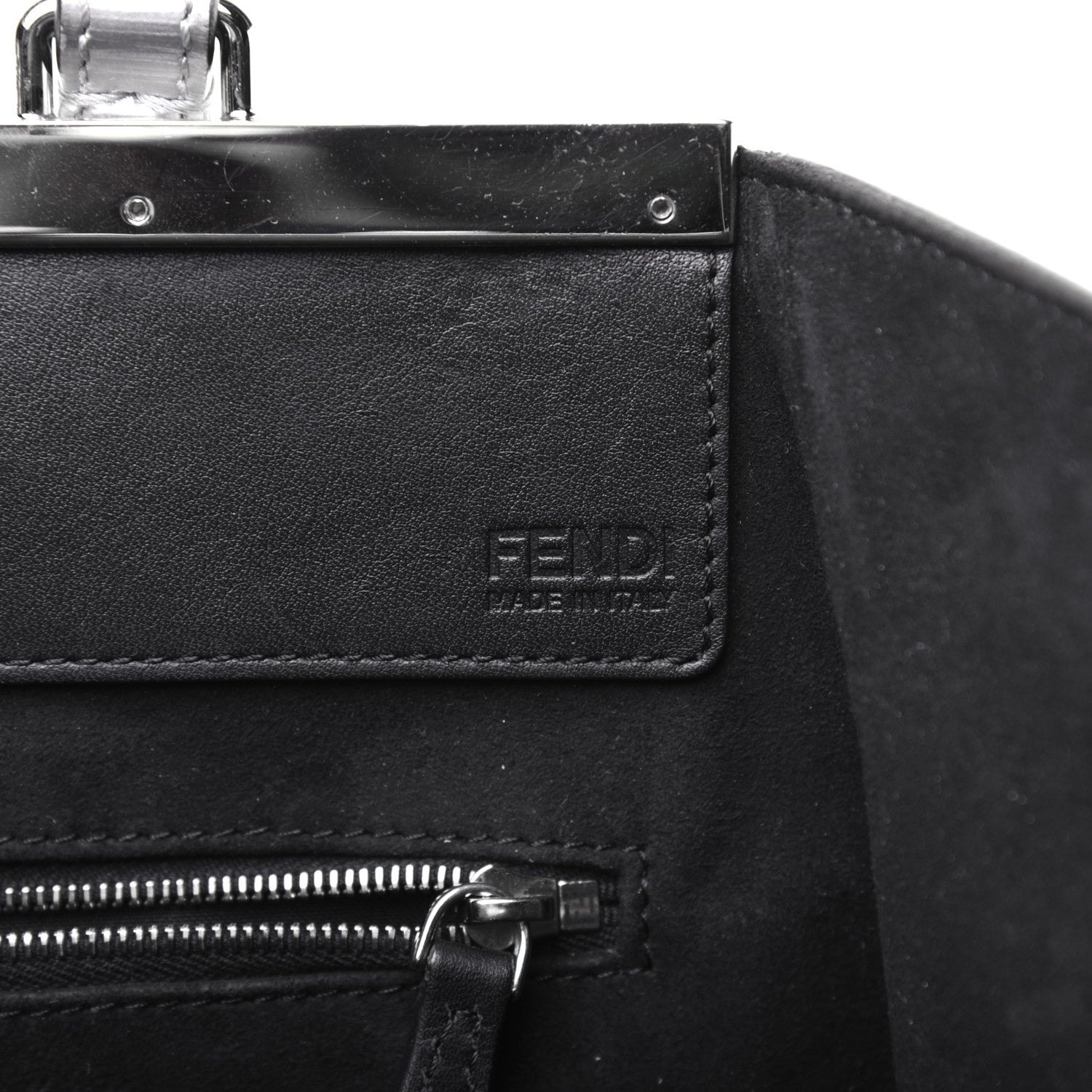 Fendi Vitello Elite Bi Color 3Jours Tote Argento Black 5 of 21
