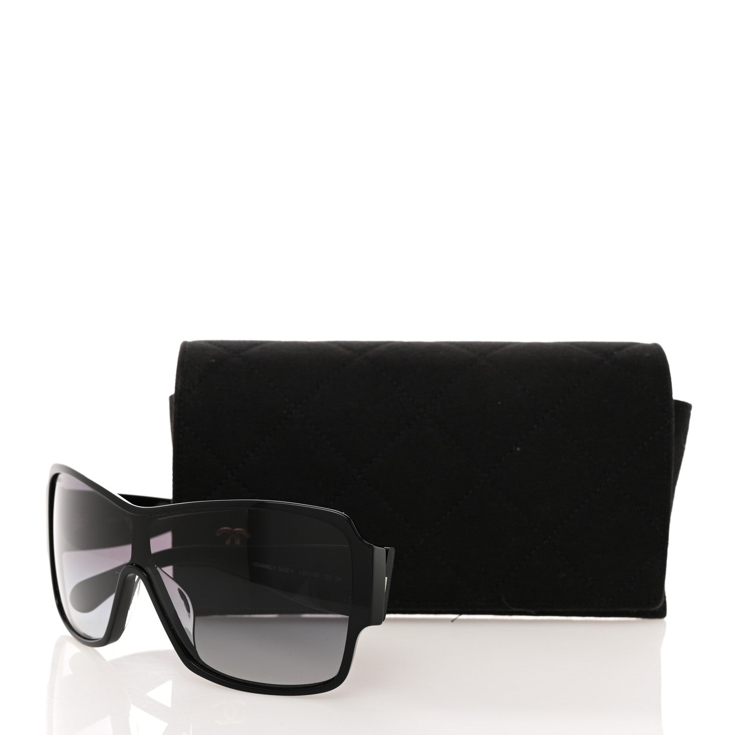 Chanel Acetate Shield Sunglasses 5449-A Black 8 of 8