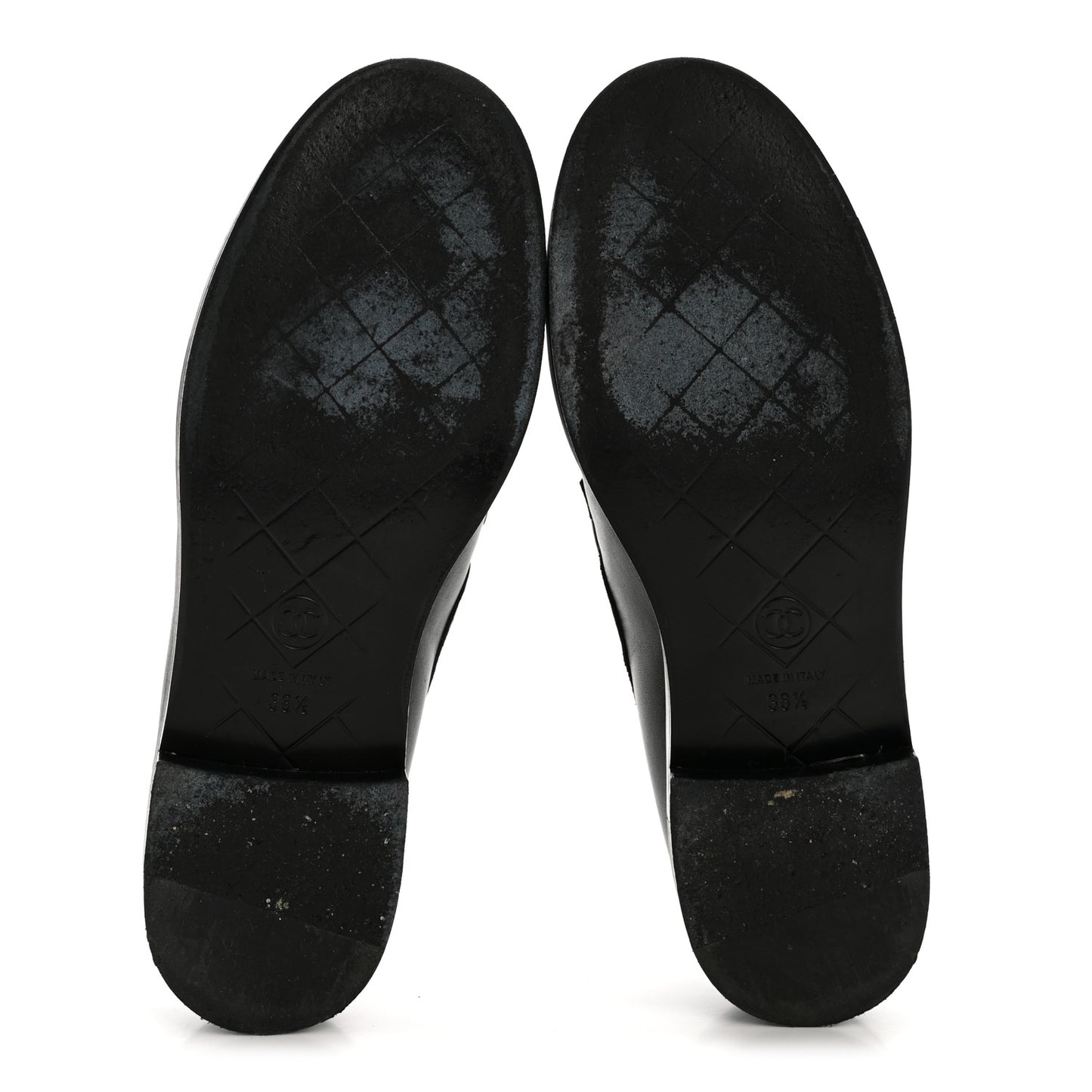 Lambskin Quilted CC Turnlock Loafers 38.5 Black