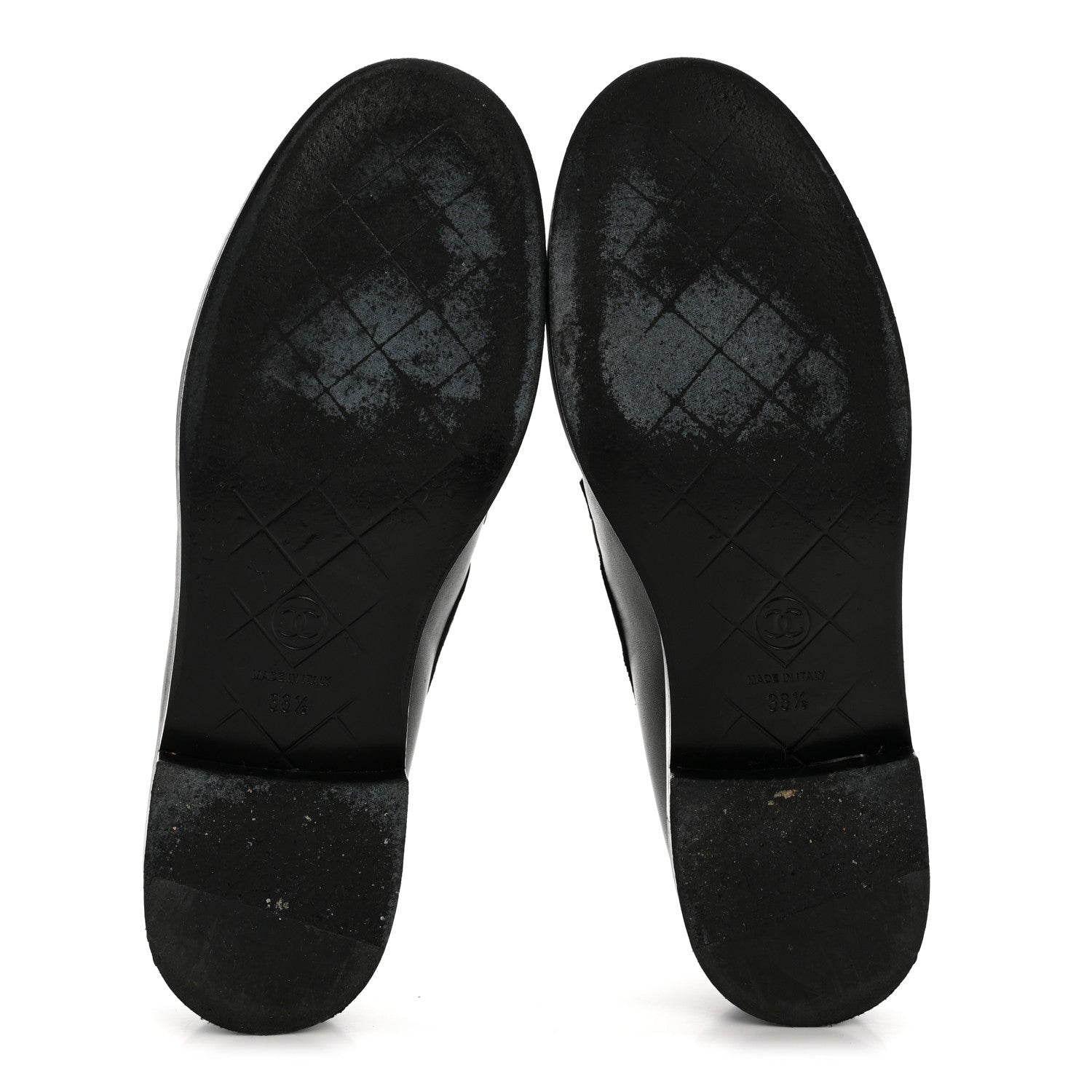 Chanel Lambskin Quilted CC Turnlock Loafers 38.5 Black 6 of 12
