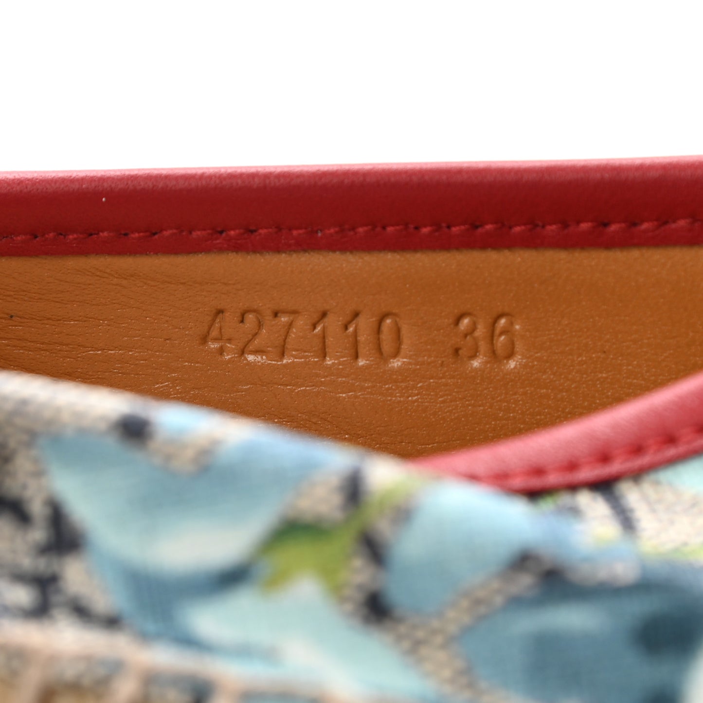 GG Supreme Monogram Blooms Espadrilles 36 Beige Blue Navy Hibiscus Red