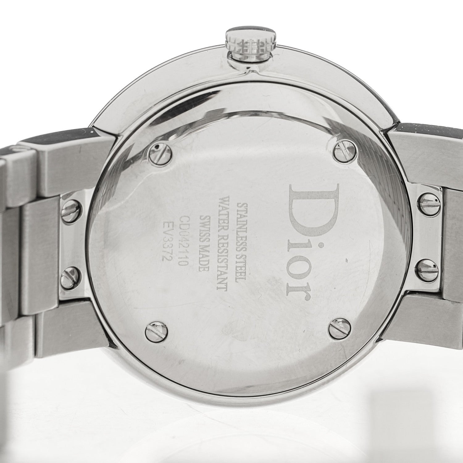 Christian Dior Stainless Steel Diamond Bezel 33mm La D De Dior