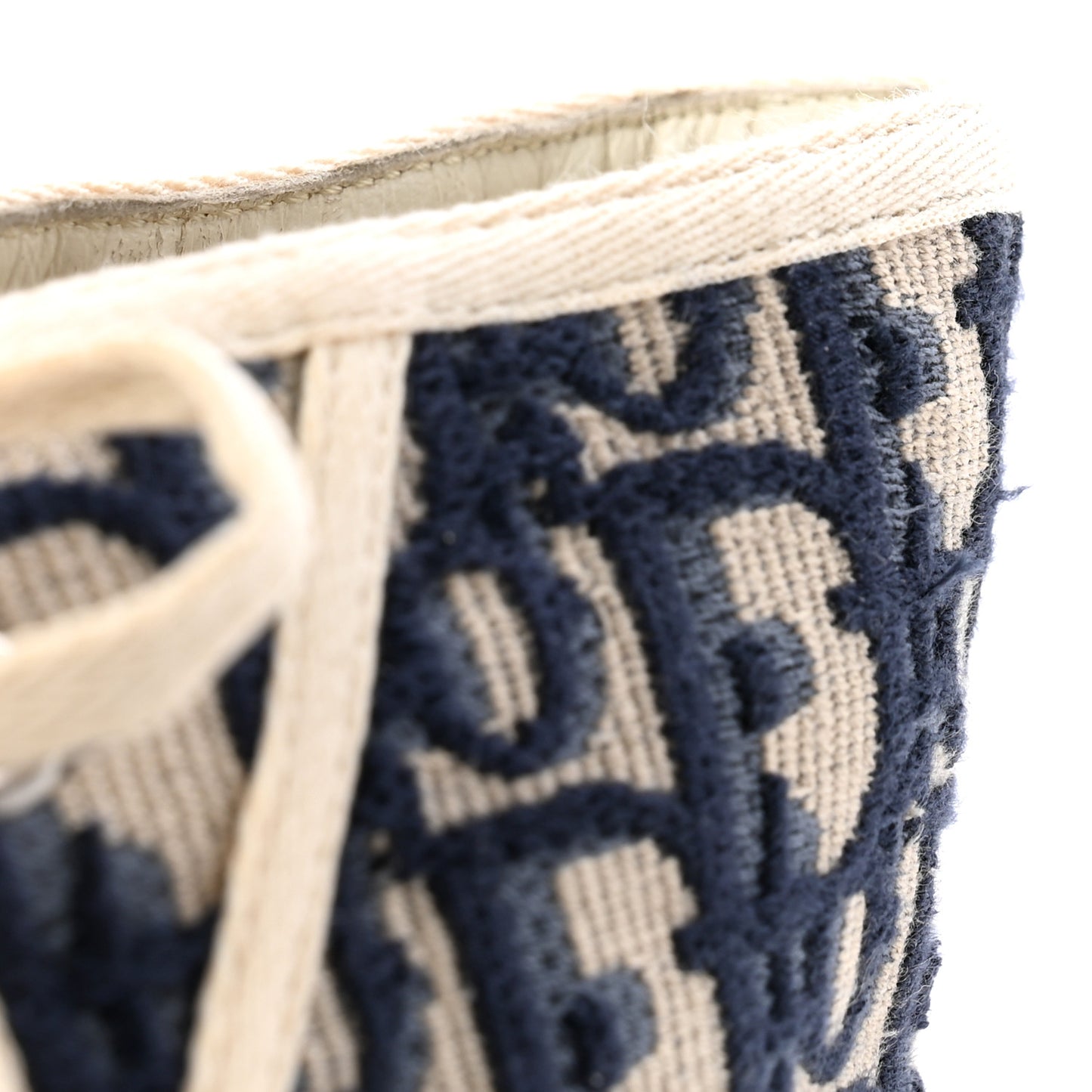 Technical Knit Calfskin Oblique Womens Walk'n Dior High Top Sneakers 41 Deep Blue