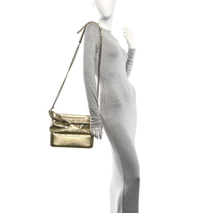 Chanel Metallic Aged Calfskin Quilted Medium Gabrielle Gold 2 of 10