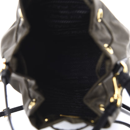 Prada Saffiano Tessuto Nylon Mini Bucket Crossbody Bag Mimetico 5 of 10