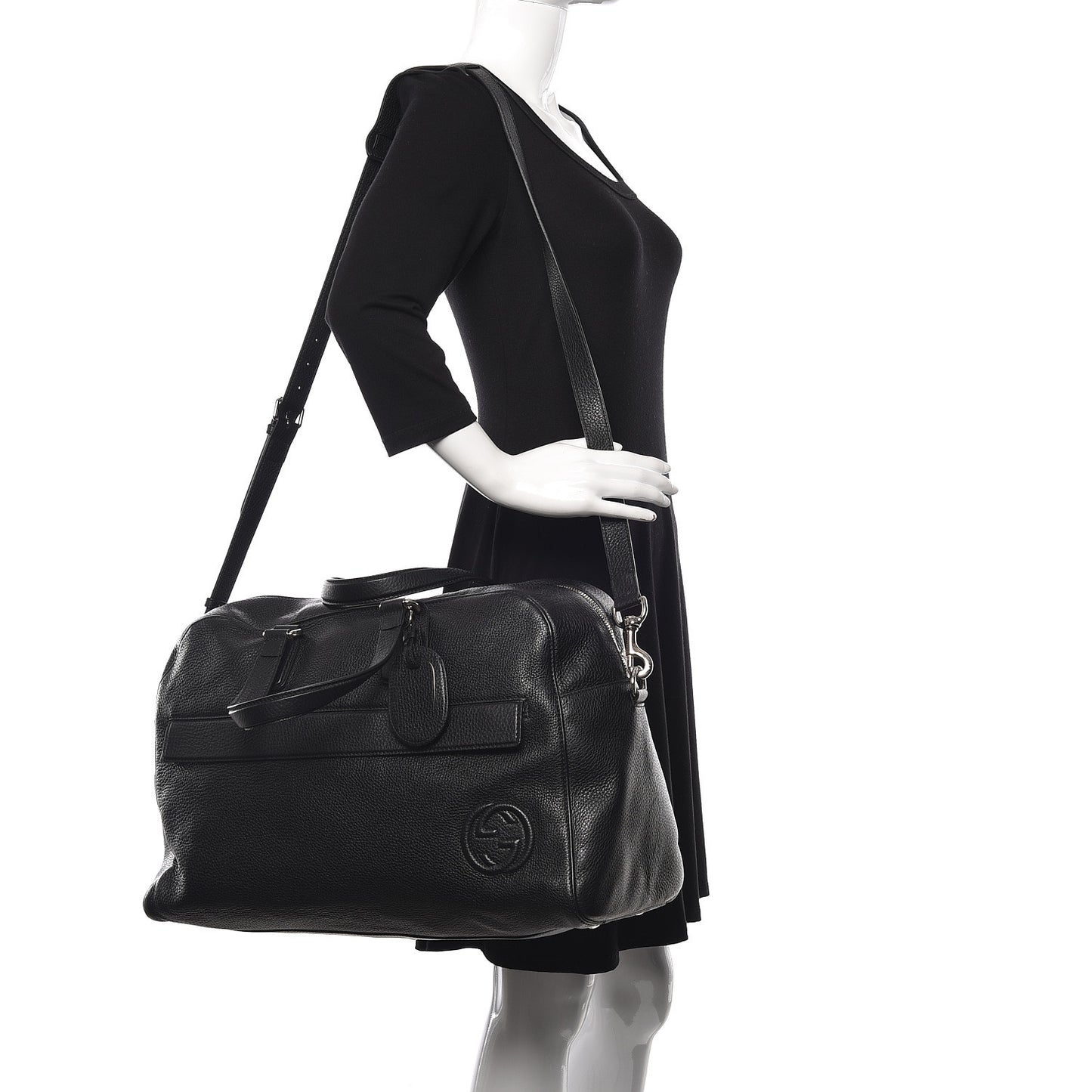 Pebbled Calfskin Soho Carry On Duffle Black