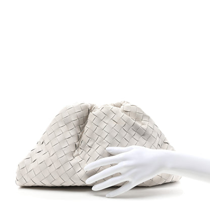 Bottega Veneta Nappa Maxi Intrecciato The Pouch Oversized Clutch Chalk 2 of 7