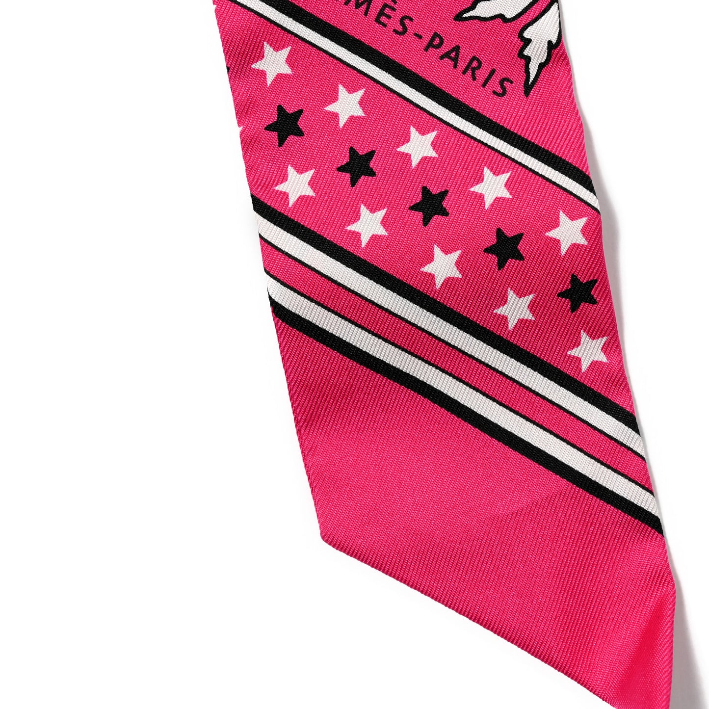Silk Les Leopards Twilly Rose Vif Black White