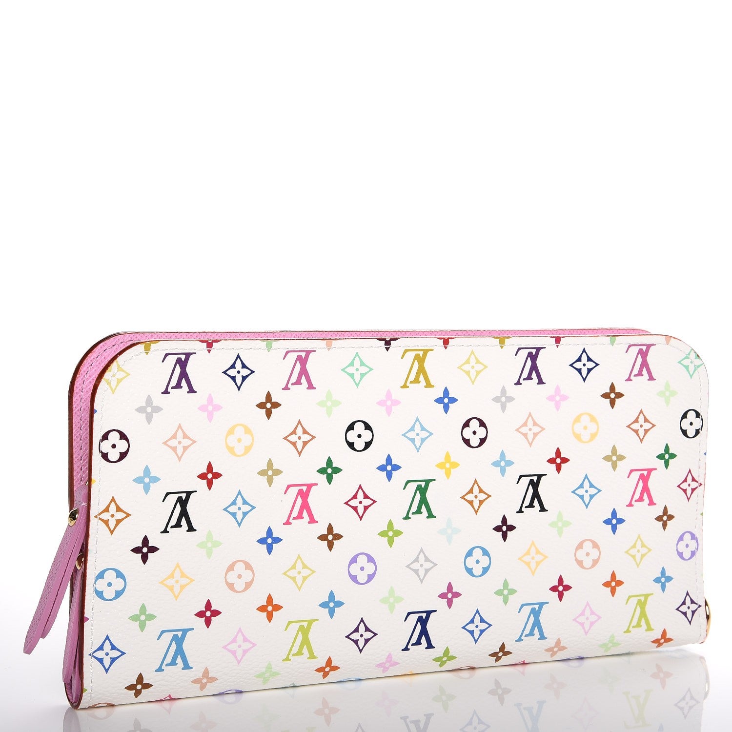 Louis Vuitton Monogram Multicolor Insolite Wallet White Litchi 4 of 6