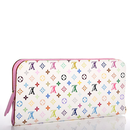 Louis Vuitton Monogram Multicolor Insolite Wallet White Litchi 4 of 6