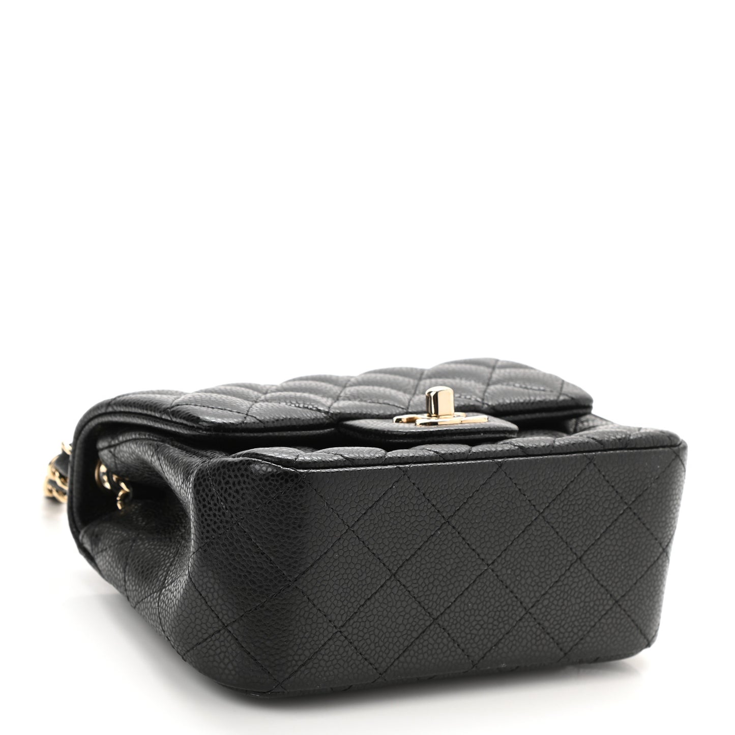 Caviar Quilted Mini Square Flap Black