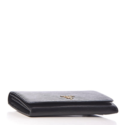 Prada Vitello Move Continental Flap Travel Wallet Black 5 of 7