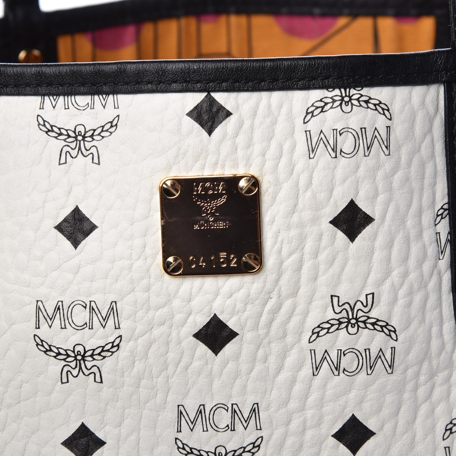 MCM Visetos Medium Project Reversible Shopper Tote White 9 of 17