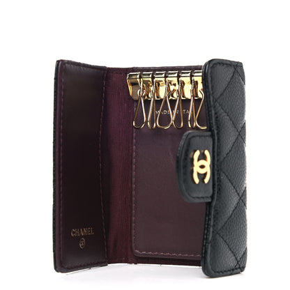 Chanel Caviar Quilted 6 Key Holder Black 5 of 10