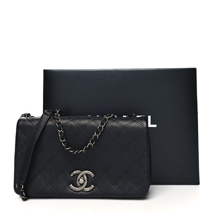 Chanel Calfskin Diamond Embossed New Chic Flap Black 11 of 11