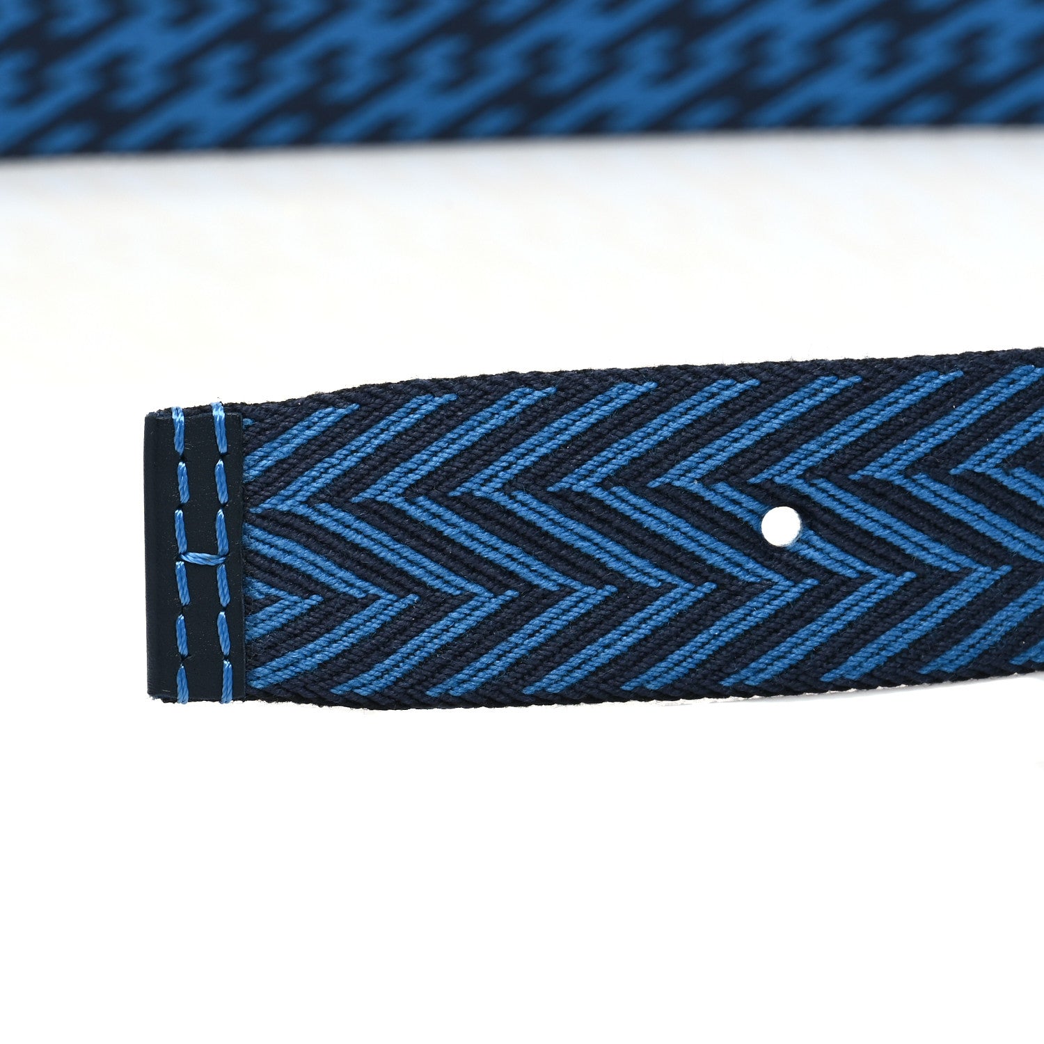 Hermes Toile Sombrero 32mm H Strap Mykonos Bleu Nuit 6 of 7