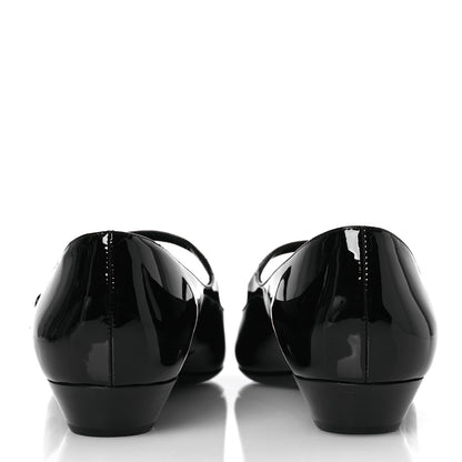 Saint Laurent Patent Calfskin Sixtine 20 Pumps 40 Black 6 of 12