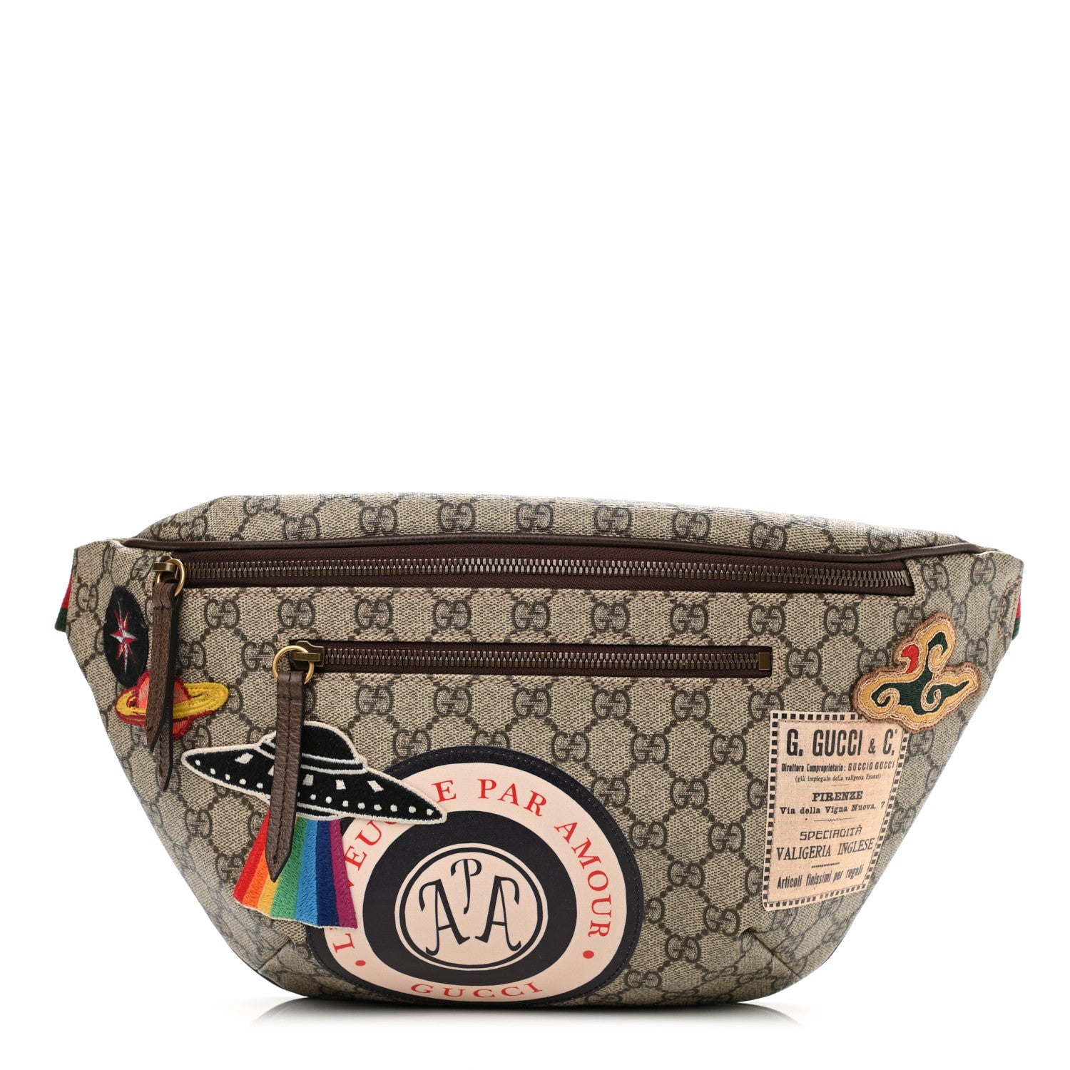 Gucci GG Supreme Monogram Courrier Belt Bag Beige New Acero 1 of 11