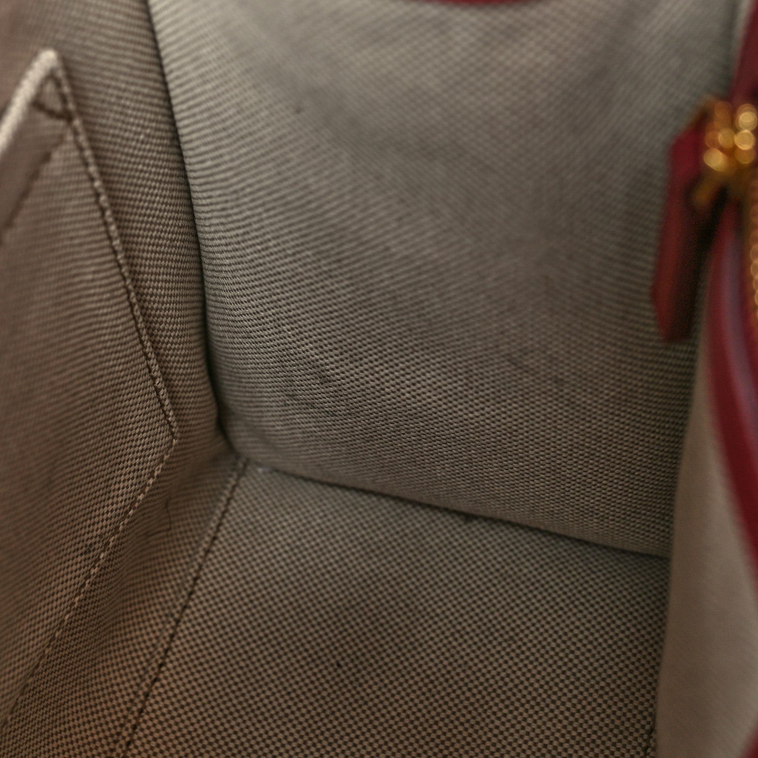 MCM Jacquard Monogram Small Tote Red 9 of 12