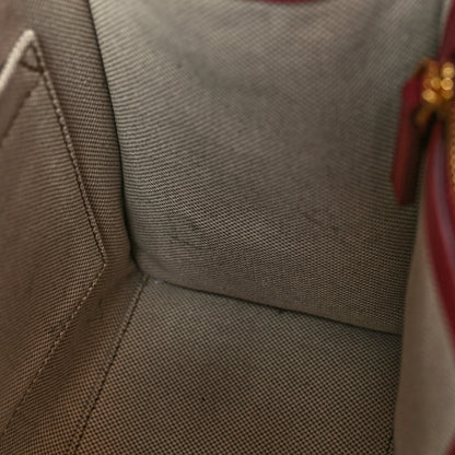 MCM Jacquard Monogram Small Tote Red 9 of 12