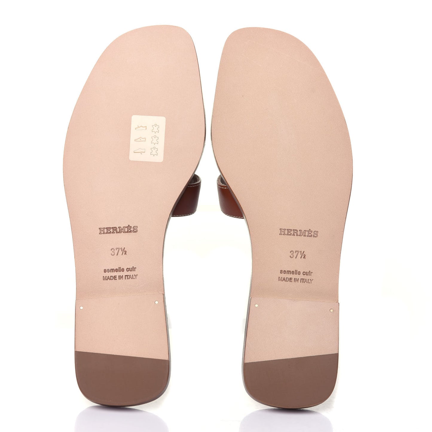 Box Calfskin Oran Sandals 37.5 Gold