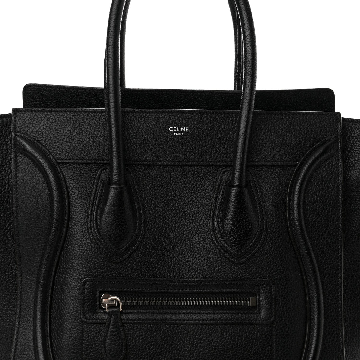 Celine Drummed Calfskin Micro Luggage Black 7 of 20
