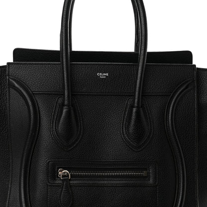 Celine Drummed Calfskin Micro Luggage Black 7 of 20