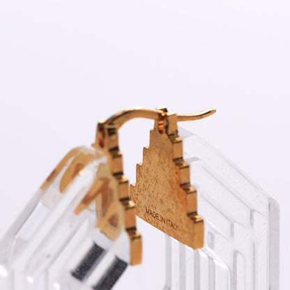Celine Lucite Octagonal Art Deco Hoop Earrings 5 of 5