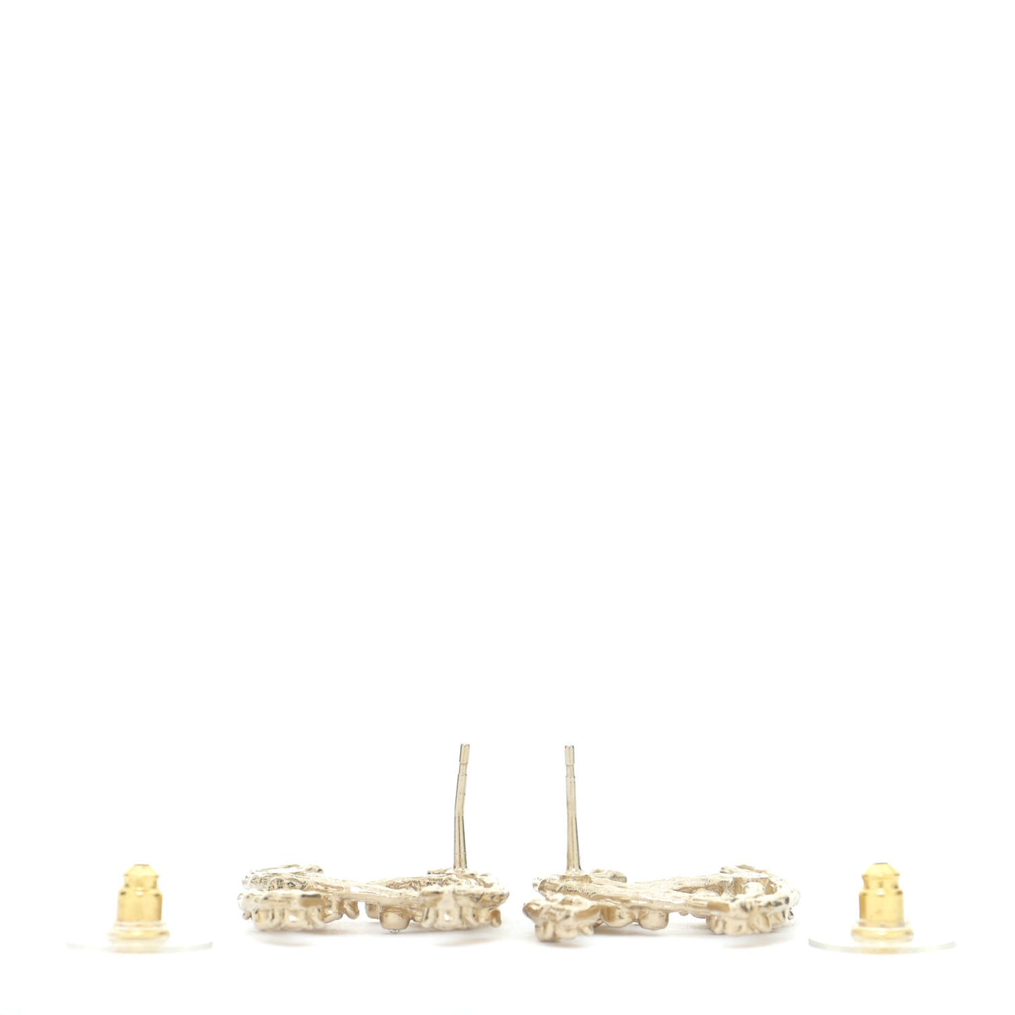 Crystal CC Camellia Earrings Gold