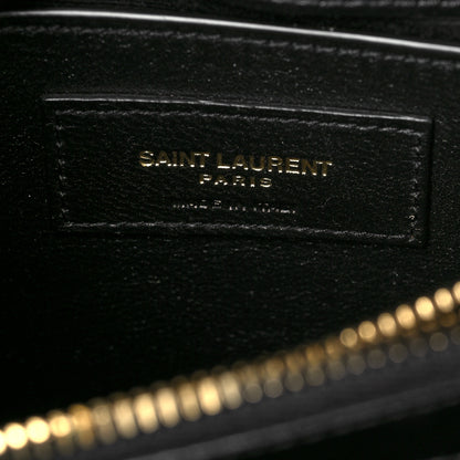 Saint Laurent Calfskin Y Quilted Monogram Small Loulou Chain Satchel Black 6 of 7