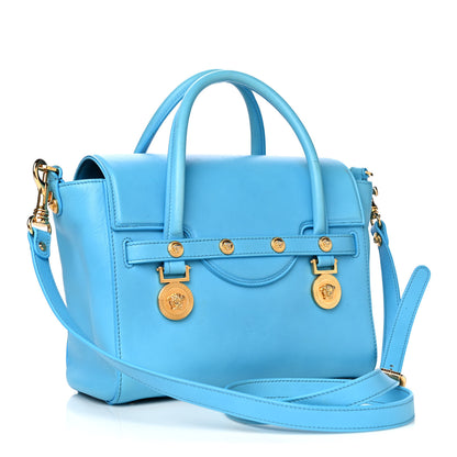 Versace Calfskin Small Day Bag Blue 3 of 22