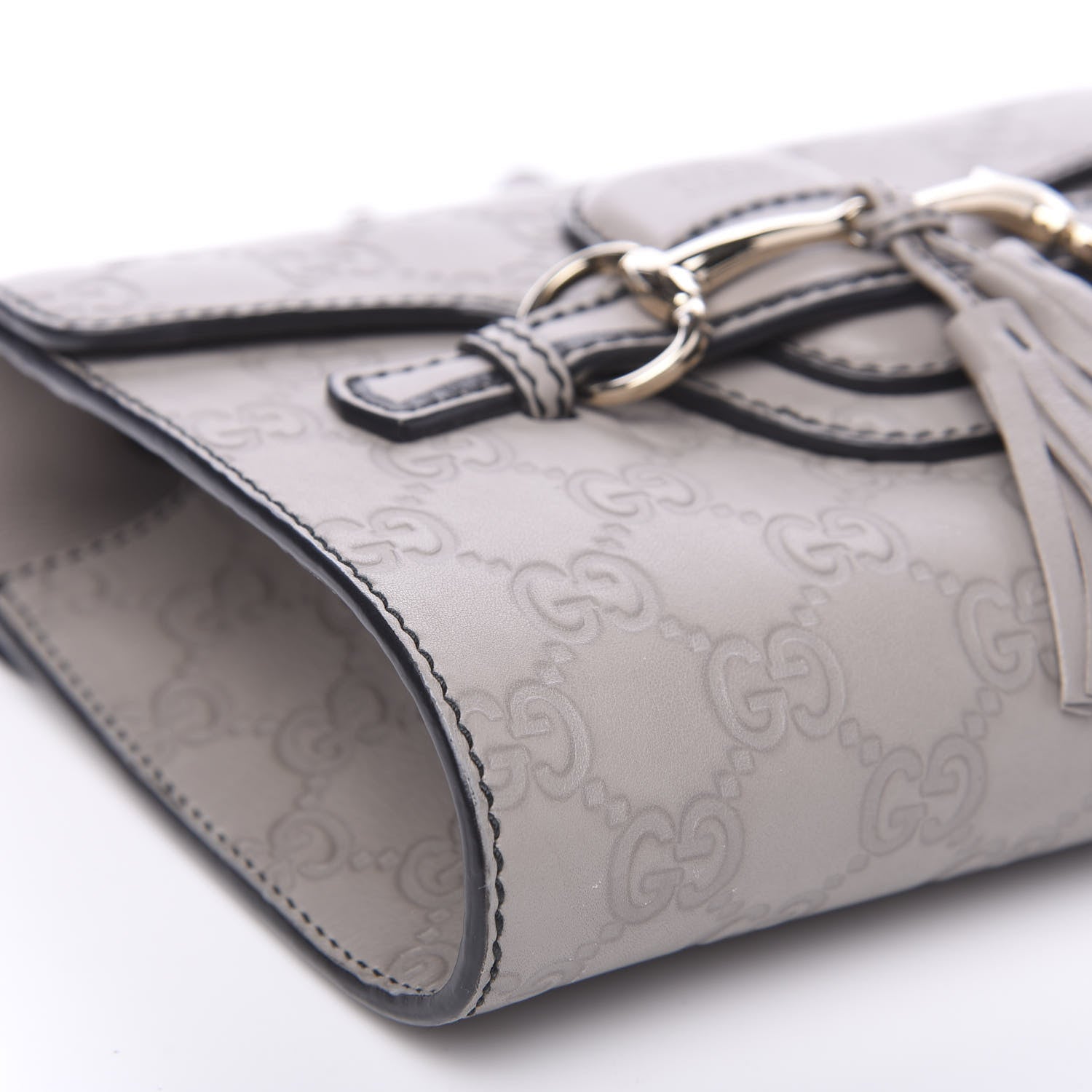 Gucci Guccissima Mini Emily Chain Shoulder Bag Storm Grey 7 of 9