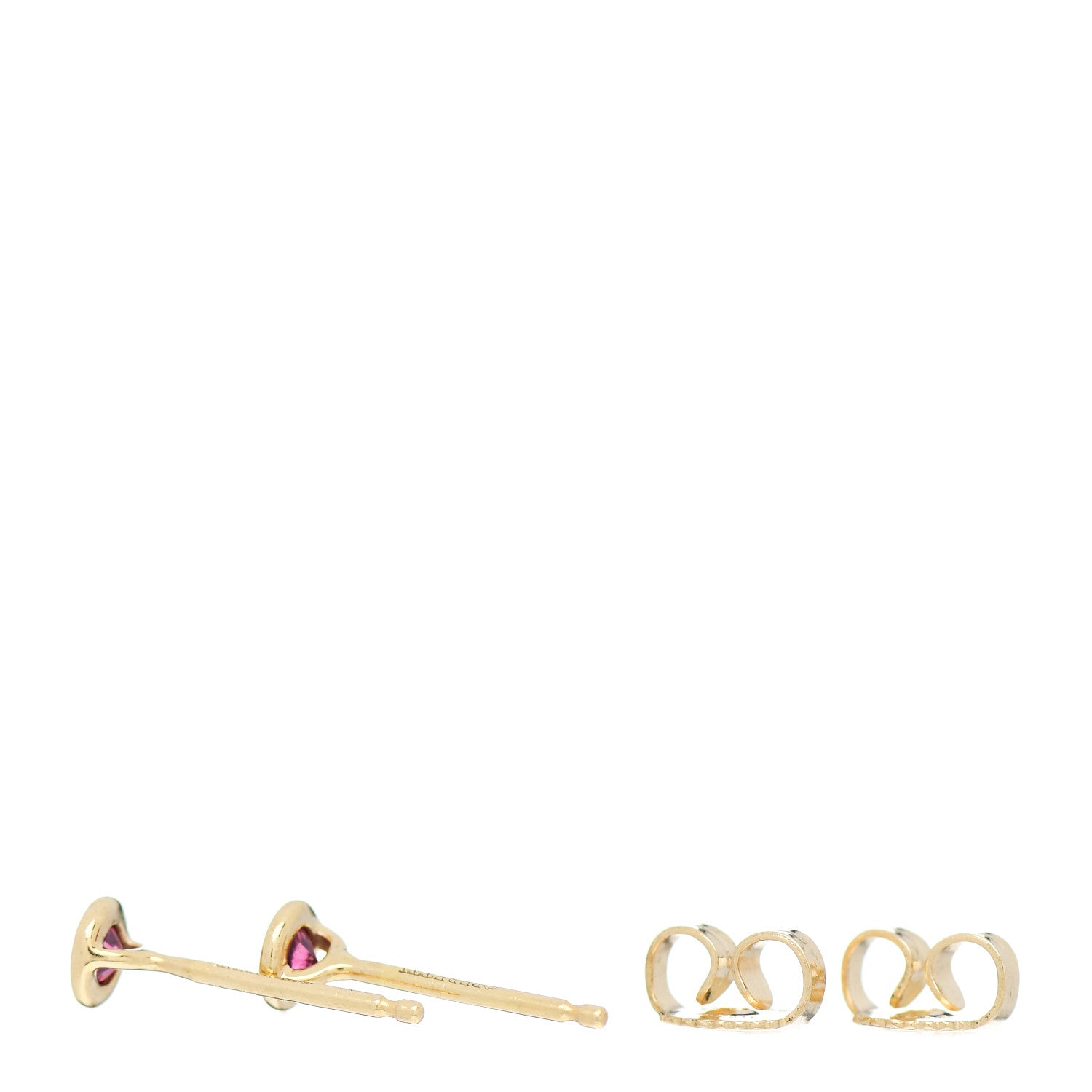 Tiffany 18K Yellow Gold Ruby .22ctw Elsa Peretti Color By The Yard Earrings 3 of 5