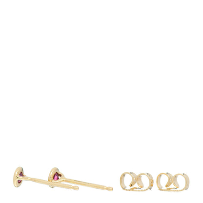 Tiffany 18K Yellow Gold Ruby .22ctw Elsa Peretti Color By The Yard Earrings 3 of 5