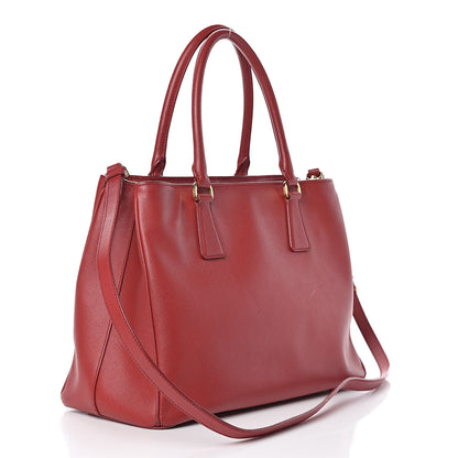 Prada Saffiano Lux Medium Tote Fuoco 3 of 19
