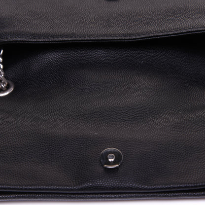 Saint Laurent Grain De Poudre Monogram Toy West Hollywood Fold-Over Bag Black 11 of 12