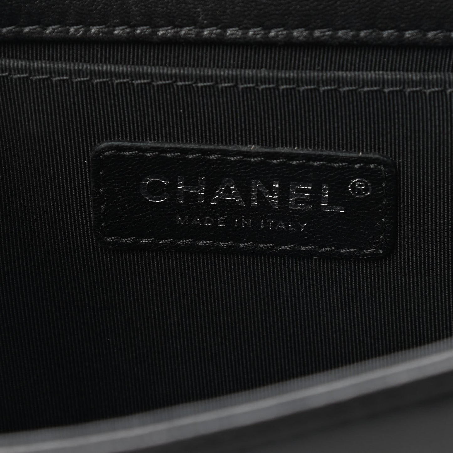 Lambskin Quilted Medium Boy Flap Black